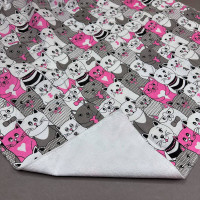 Непромокаюча пелюшка · Сіро-рожеві котики — Babywear
