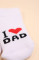 Теплі махрові носочки Білі I love dad