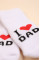 Теплі махрові носочки Білі I love dad