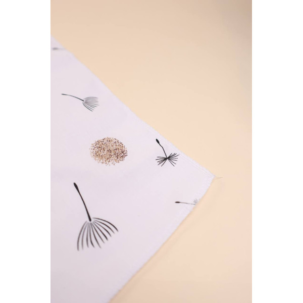 Непромокаюча пелюшка · 50×40 см. · Біла з кульбабами — Babywear