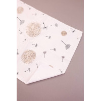 Непромокаюча пелюшка · 50×40 см. · Біла з кульбабами — Babywear