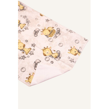 Непромокаюча пелюшка · 120×60 см · Бежеві жирафи — Babywear