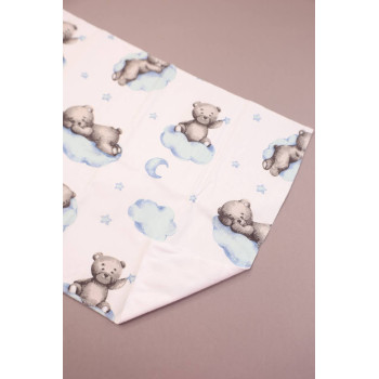Бавовняна пелюшка · 80×65 см · Ведмедик на хмаринці — Babywear