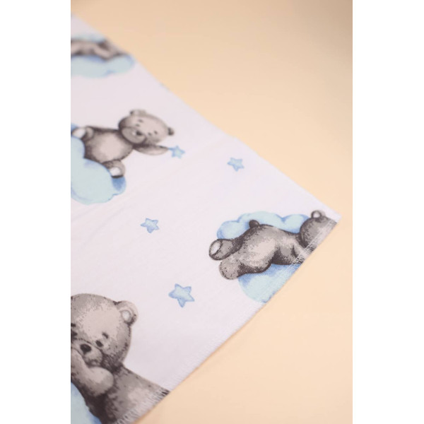 Бавовняна пелюшка · 80×65 см · Ведмедик на хмаринці — Babywear
