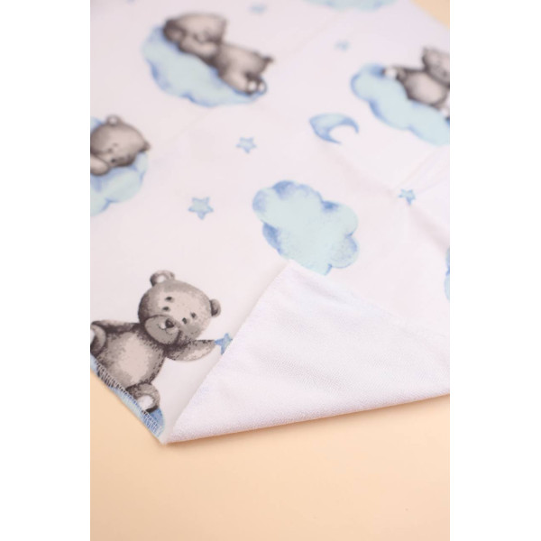 Бавовняна пелюшка · 80×65 см · Ведмедик на хмаринці — Babywear