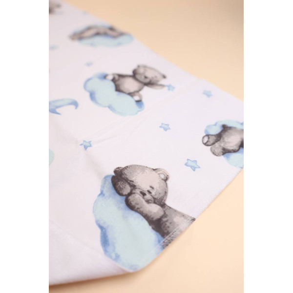 Бавовняна пелюшка · 80×65 см · Ведмедик на хмаринці — Babywear