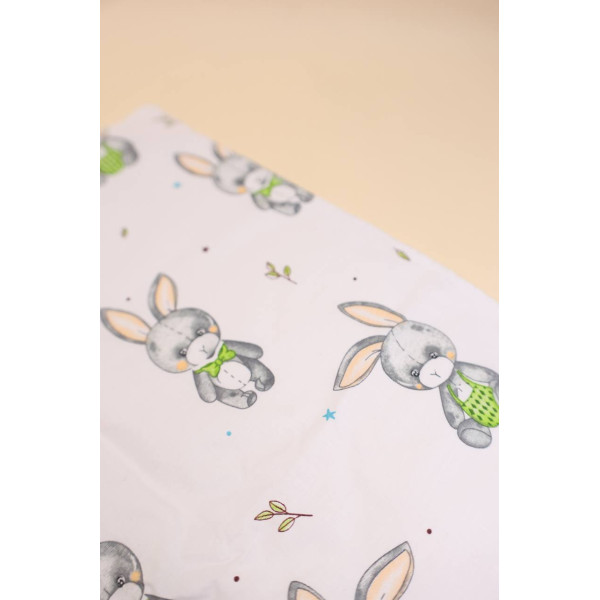 Бавовняна пелюшка · 80×65 см · Сіренькі зайчики — Babywear