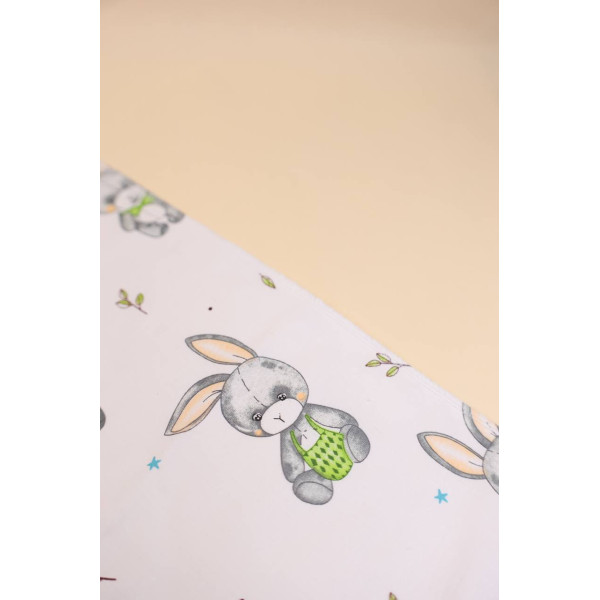 Бавовняна пелюшка · 80×65 см · Сіренькі зайчики — Babywear