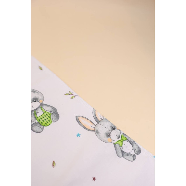 Бавовняна пелюшка · 80×65 см · Сіренькі зайчики — Babywear