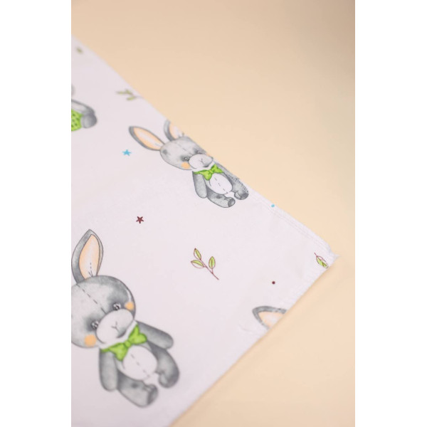 Бавовняна пелюшка · 80×65 см · Сіренькі зайчики — Babywear