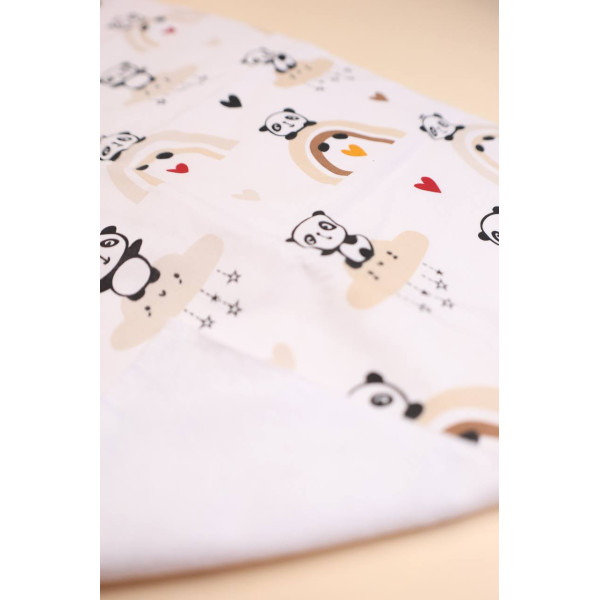 Непромокаюча пелюшка · 60×45 см · Пандочки на веселках — Babywear