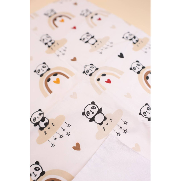 Непромокаюча пелюшка · 60×45 см · Пандочки на веселках — Babywear