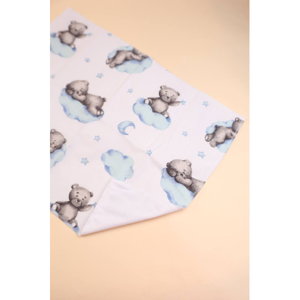 Непромокаюча пелюшка · 60×45 см · Ведмедик на хмаринці — Babywear