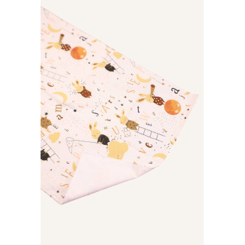 Бавовняна пелюшка · 60×45 см · Бежеві зайчики — Babywear