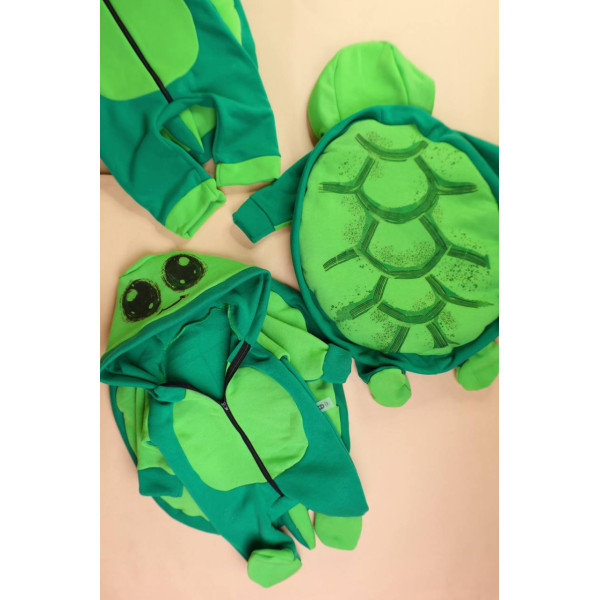 Комфортний комбінезон із тринитки на флісі Черепаха (56–92)