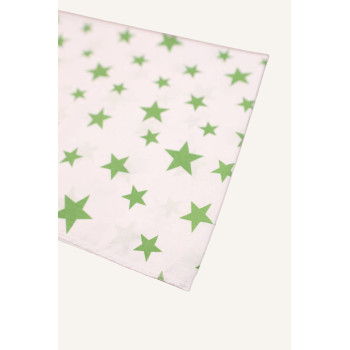 Бавовняна пелюшка · 90×70 см · Зелені зірочки — Babywear