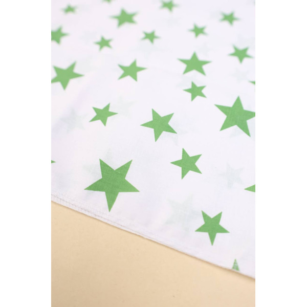 Бавовняна пелюшка · 90×70 см · Зелені зірочки — Babywear
