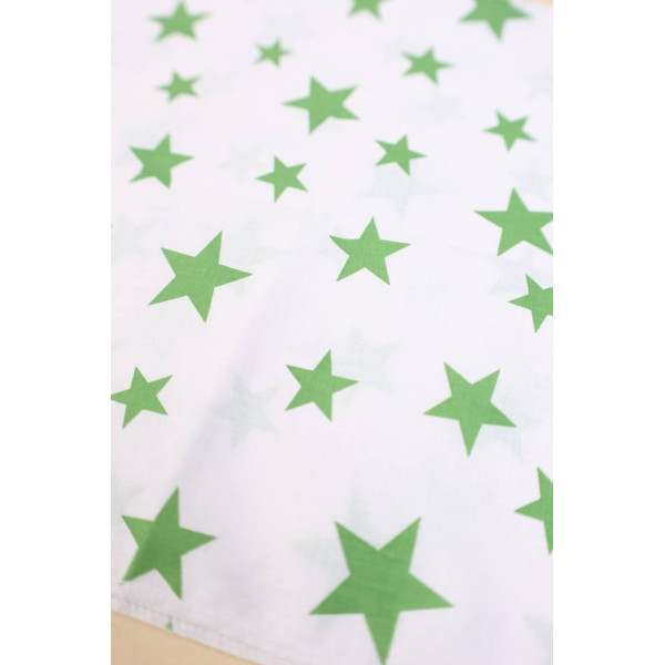 Бавовняна пелюшка · 90×70 см · Зелені зірочки — Babywear