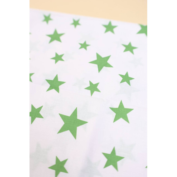 Бавовняна пелюшка · 90×70 см · Зелені зірочки — Babywear