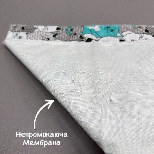 Бавовняна пелюшка · Сіро-бірюзові котики — Babywear