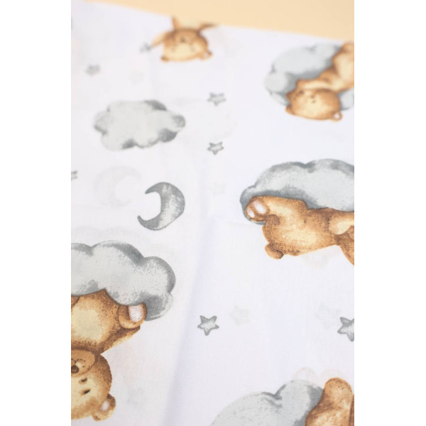 Бавовняна пелюшка · 90×70 см · Ведмедики на хмаринках — Babywear