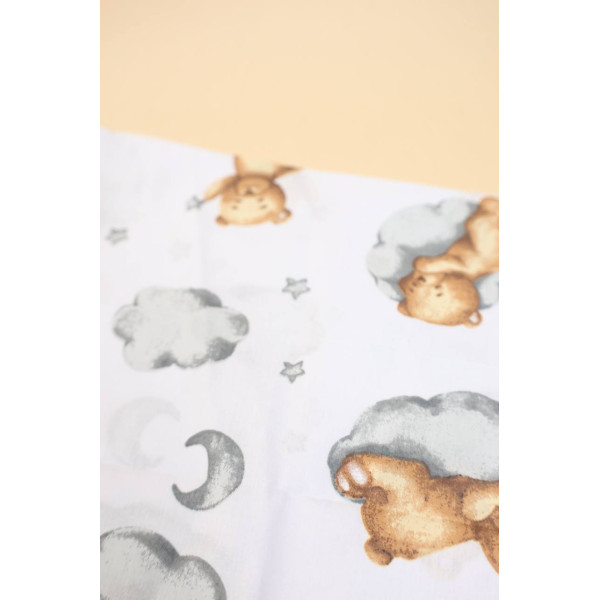 Бавовняна пелюшка · 90×70 см · Ведмедики на хмаринках — Babywear