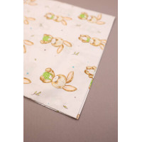 Бавовняна пелюшка · 90×70 см · Бежеві зайчики — Babywear
