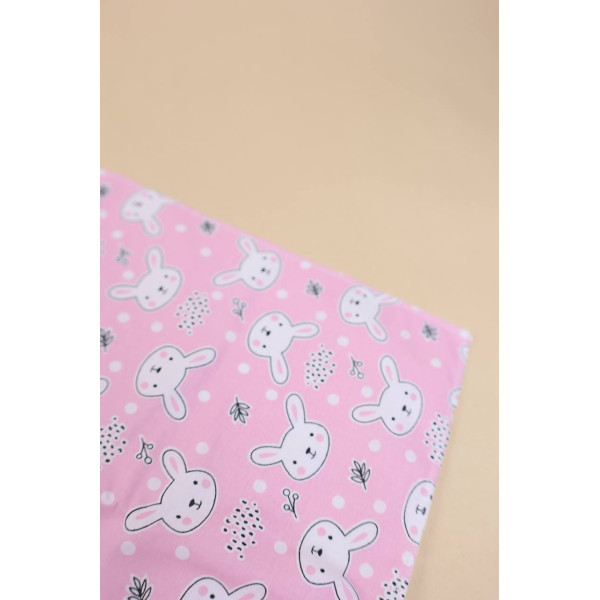 Непромокаюча пелюшка · 120×60 см · Рожева з кроликами — Babywear
