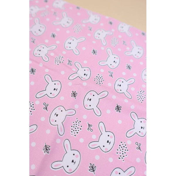Непромокаюча пелюшка · 120×60 см · Рожева з кроликами — Babywear