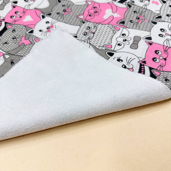 Непромокаюча пелюшка · Сіро-рожеві котики — Babywear