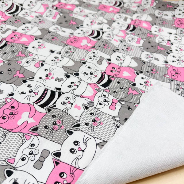 Непромокаюча пелюшка · Сіро-рожеві котики — Babywear