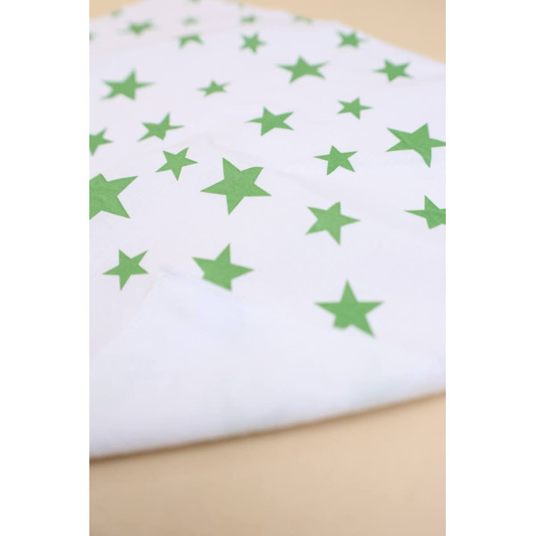 Непромокаюча пелюшка · 50×40 см. · Зелені зірочки — Babywear