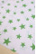 Бавовняна пелюшка · 90×110 см · Біла з зеленими зірочками — Babywear
