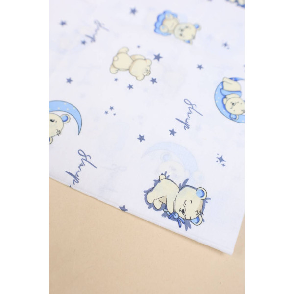 Бавовняна пелюшка · 90×110 см · Ведмедик на місяці — Babywear
