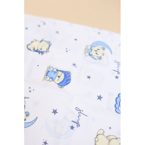 Бавовняна пелюшка · 90×110 см · Ведмедик на місяці — Babywear