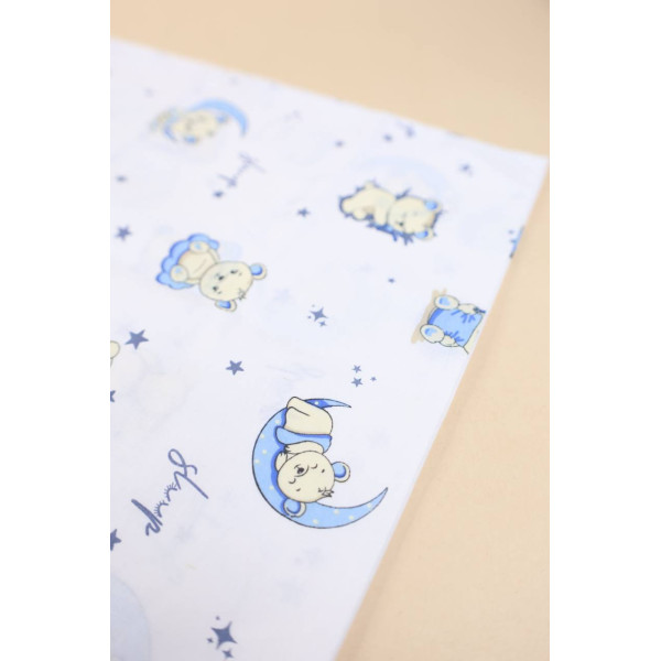Бавовняна пелюшка · 90×110 см · Ведмедик на місяці — Babywear