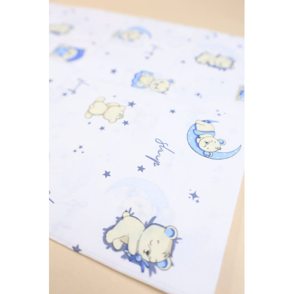Бавовняна пелюшка · 90×110 см · Ведмедик на місяці — Babywear