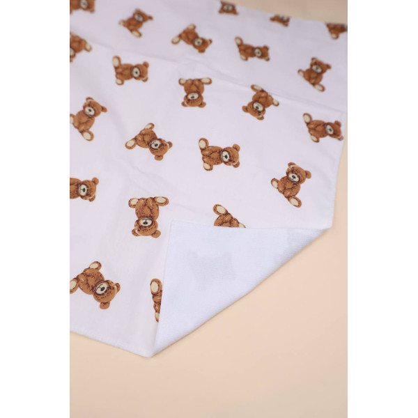 Непромокаюча пелюшка · 60×45 см · Коричневі ведмедики — Babywear
