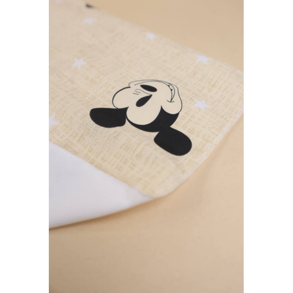 Непромокаюча пелюшка · 50×40 см. · Бежева з Міккі · Водонепроникна — Babywear