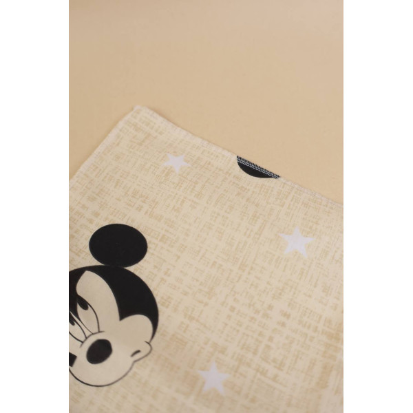 Непромокаюча пелюшка · 50×40 см. · Бежева з Міккі · Водонепроникна — Babywear