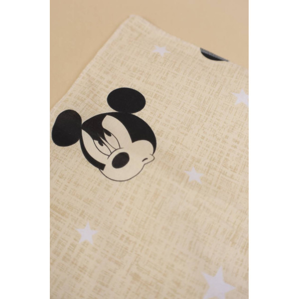 Непромокаюча пелюшка · 50×40 см. · Бежева з Міккі · Водонепроникна — Babywear