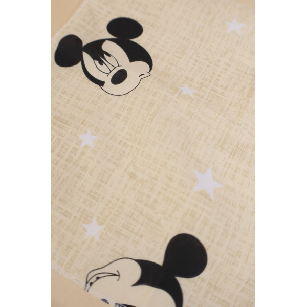 Непромокаюча пелюшка · 50×40 см. · Бежева з Міккі · Водонепроникна — Babywear