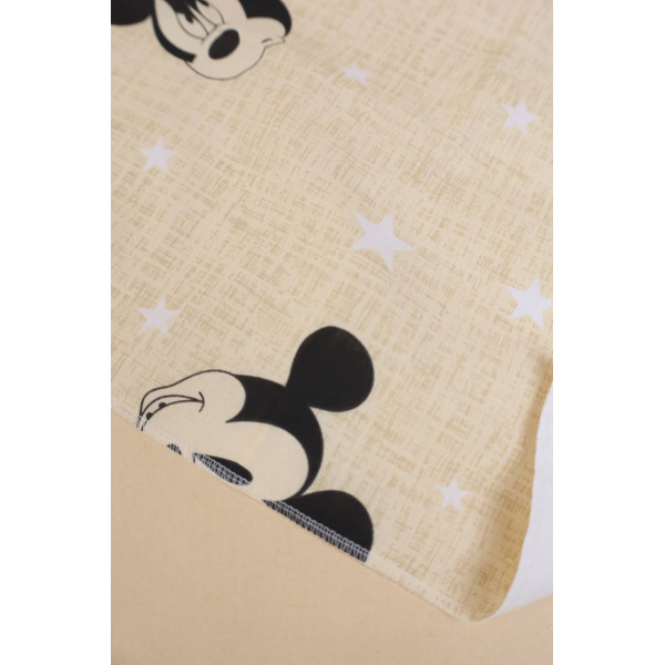 Непромокаюча пелюшка · 50×40 см. · Бежева з Міккі · Водонепроникна — Babywear