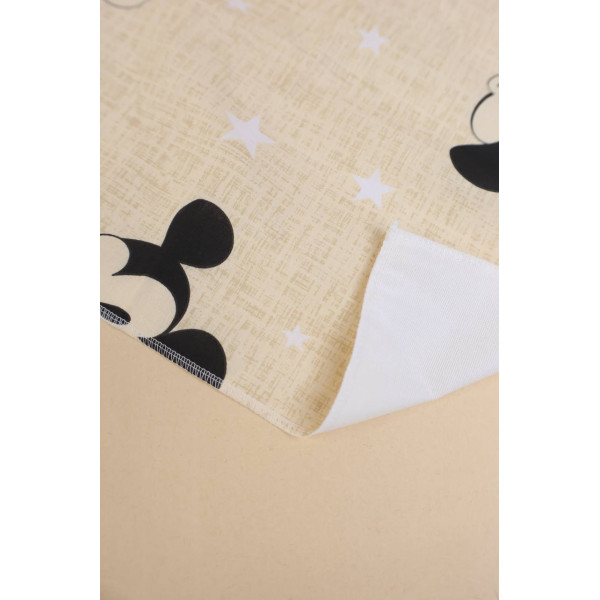 Непромокаюча пелюшка · 50×40 см. · Бежева з Міккі · Водонепроникна — Babywear