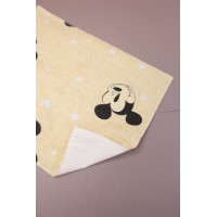 Непромокаюча пелюшка · 50×40 см. · Бежева з Міккі · Водонепроникна — Babywear
