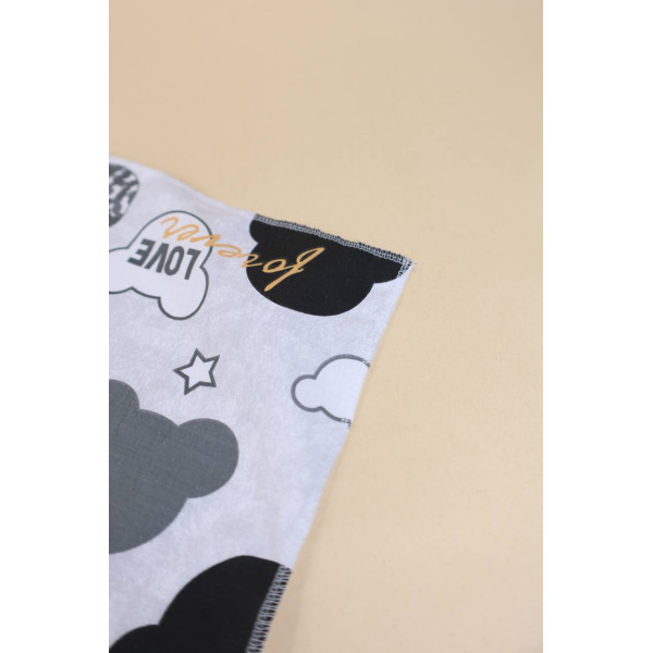Непромокаюча пелюшка · 50×40 см. · Сіра з Міккі — Babywear