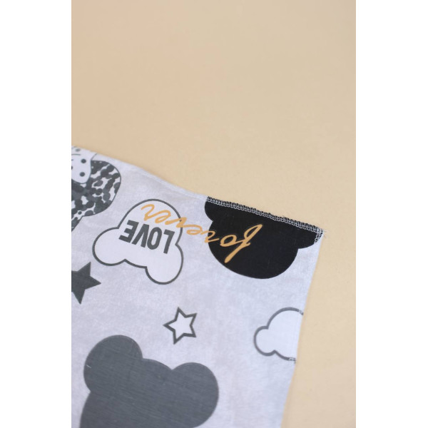 Непромокаюча пелюшка · 50×40 см. · Сіра з Міккі — Babywear