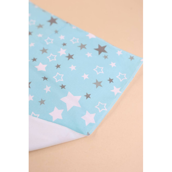 Непромокаюча пелюшка · 50×40 см. · Бірюзова із зірочками — Babywear