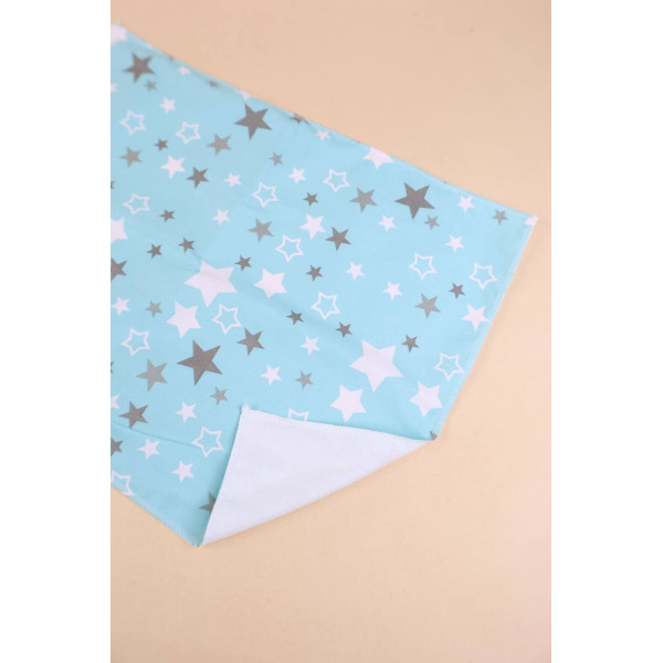 Непромокаюча пелюшка · 50×40 см. · Бірюзова із зірочками — Babywear