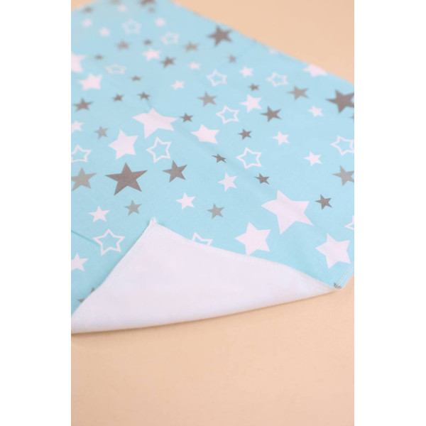 Непромокаюча пелюшка · 50×40 см. · Бірюзова із зірочками — Babywear